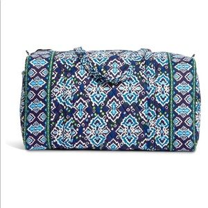 Vera Bradley Large Duffel Bag Ink Blue